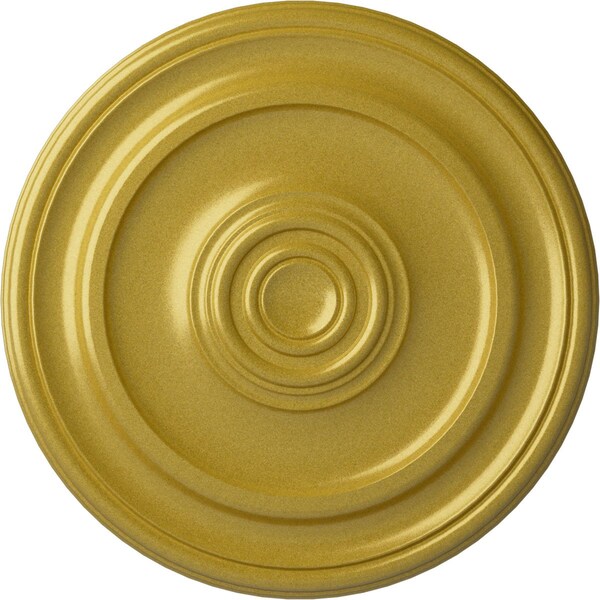 Ekena Millwork Kepler Traditional Ceiling Medallion (For Canopies up to 4 1/2"), 19 3/4"OD x 1 1/2"P, Rich Gold CM20KPRGS - main